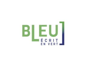 Bleu écrit en vert